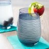 Stolzle S3527912T Twister 16.5 Oz. Smoky Blue Stemless Wine Glass / Tumbler - 24/Case