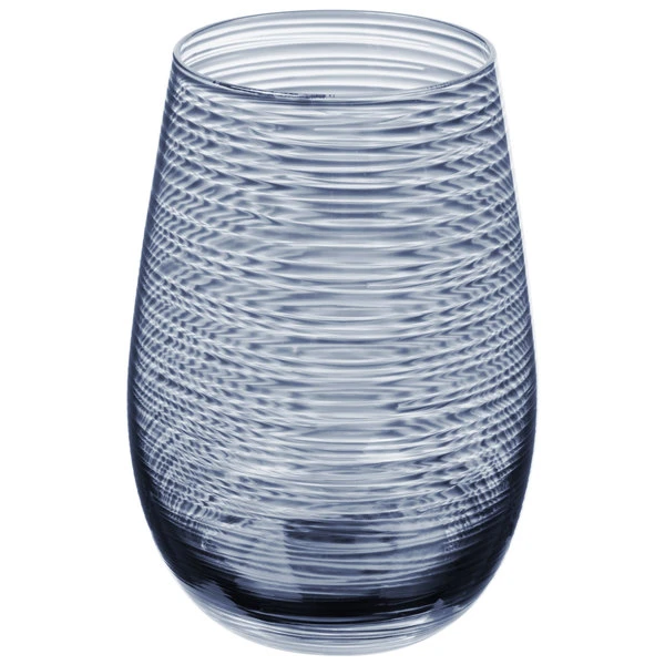 Stolzle S3527912T Twister 16.5 Oz. Smoky Blue Stemless Wine Glass / Tumbler - 24/Case - Image 2