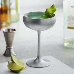 Stolzle 2730008T/2584 Glisten 8 Oz. Silver Coupe Glass - 6/Case