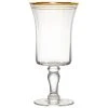 10 Strawberry Street Kate 14 Oz. Gold Rimmed Water Goblet - 4/Pack