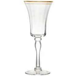 10 Strawberry Street Kate 10 Oz. Gold Rimmed Red Wine Glass - 4/Pack
