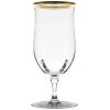10 Strawberry Street Windsor 16 Oz. Gold Band Water Goblet - 4/Pack