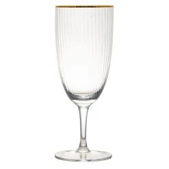 10 Strawberry Street Markle 16 Oz. Gold Rimmed Water Goblet - 4/Pack