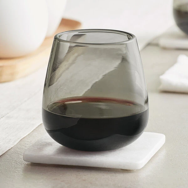 Acopa Pangea 13 Oz. Gray Stemless Wine Glass - 12/Case - Image 3